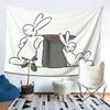 1pc Black White Magic Bunny Tapestry 2D Single Print Playful Home Decor Soft Accessory Cute Functional WhimsicalThemed Durable