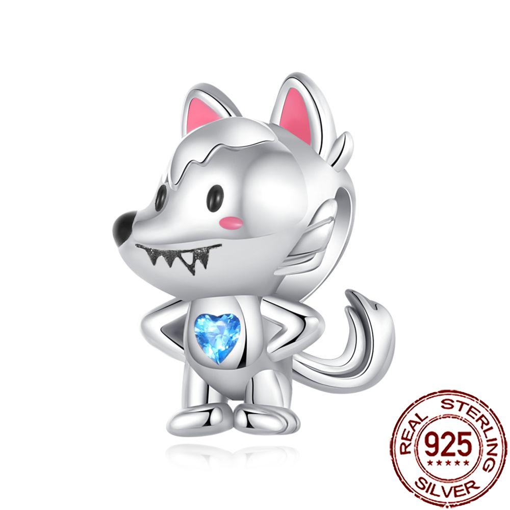 New Charms Copper Cat Dog Flamingo Chameleon Axolotl Animal Beads Fit Bracelet Necklace Women Diy Jewelry