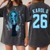 T-shirt Fronte e Retro Karol G Nuovo Album I Don't Regret Feeling So Much T-shirt Reggaeton Fan Tees T-shirt Musica Latina Streetwear