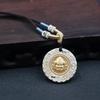 Gold-Plated Yellow Wealth God Pendant - High-End Retro Niche for Peace, Joy & Health