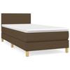 VidaXL Lit à sommier tapissier avec matelas Marron foncé 80x200 cm - Modèle 3140412
