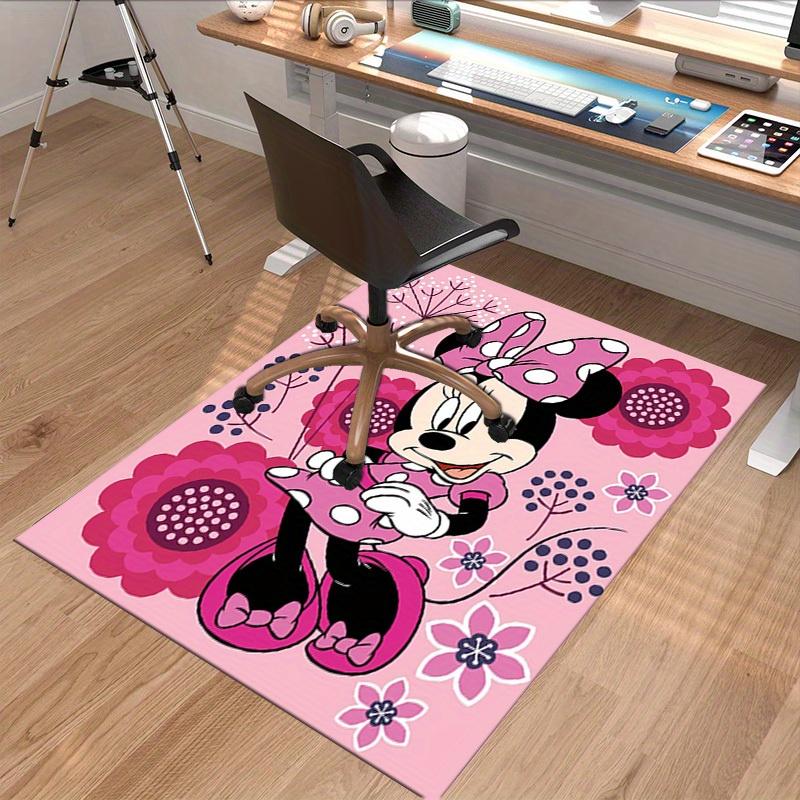 1pc. Cute Minnie Mouse Pink Floral Rug - Home Decor, Office Carpet, Outdoor Mat, Gift Ideaz0414236