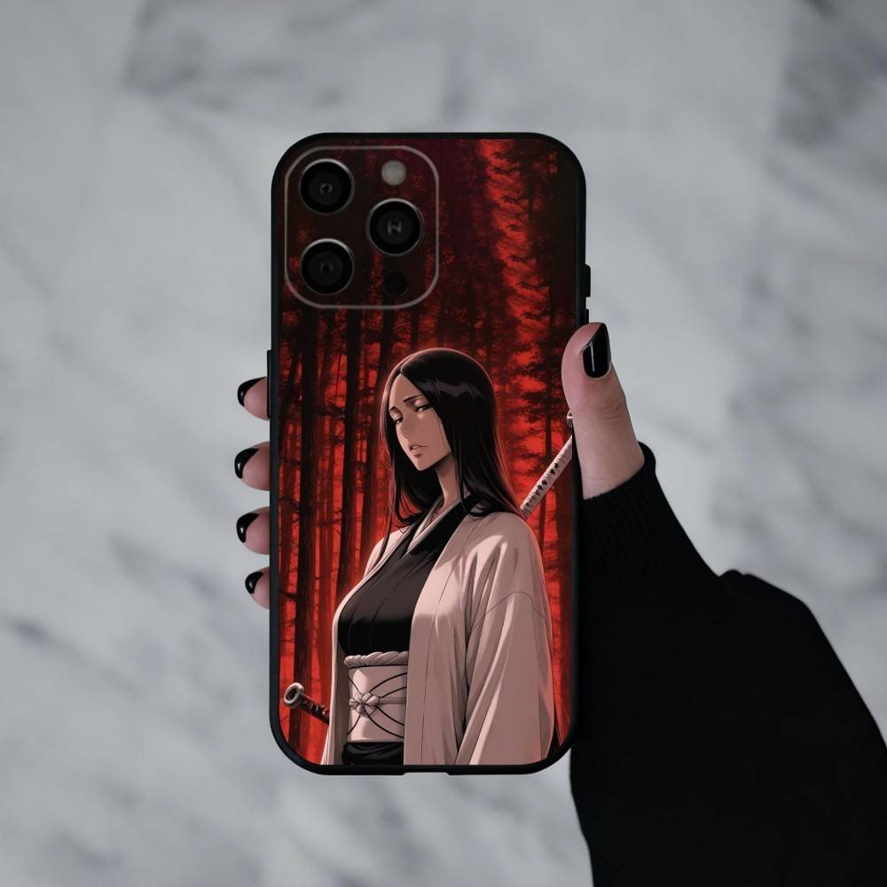 R-Retsu Unohana B-Bleachs Phone Case For iPhone 17pro,16,15,14,13,12,11 Plus,Pro Max,XS,Soft Silicone Black Cover