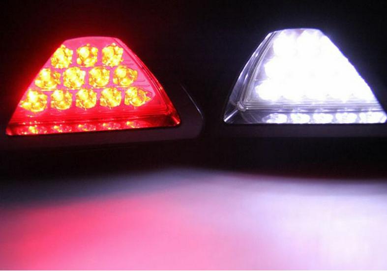 Universal LED Triangle Brake Light for Cars & Motorcycles