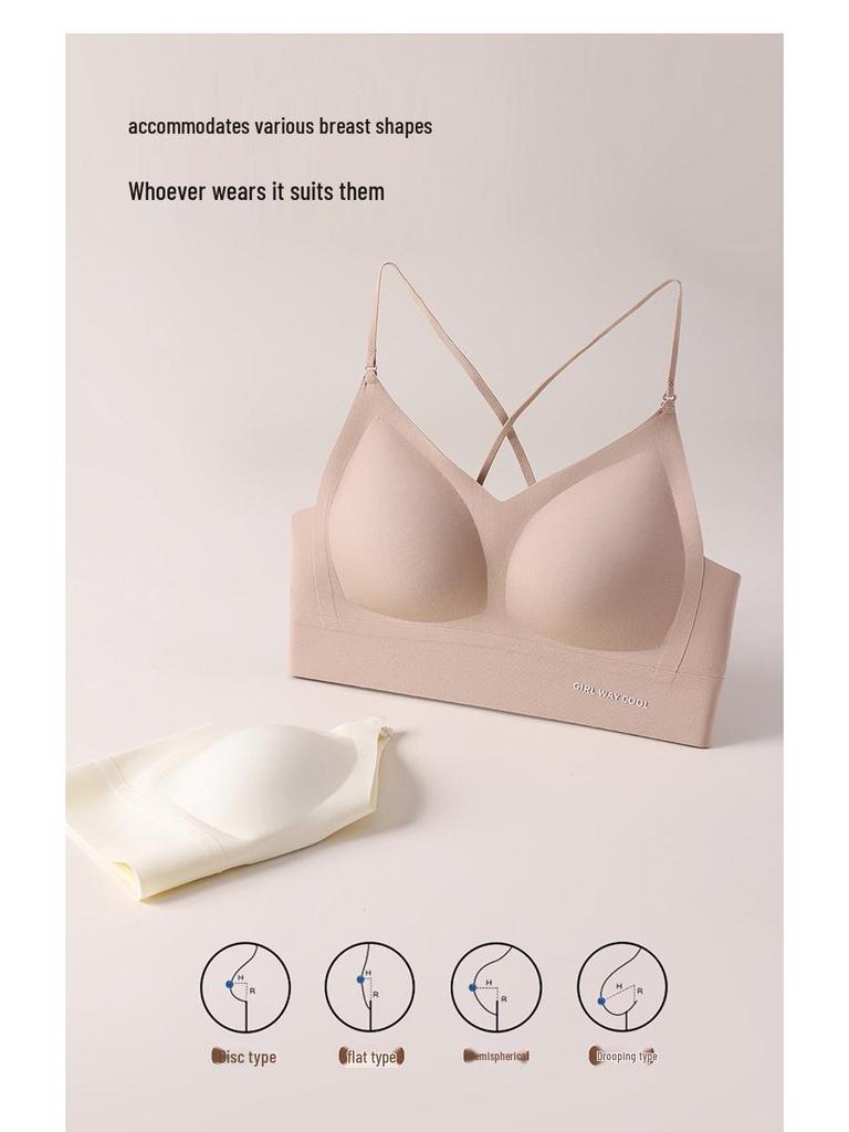 Seamless Halter Neck Thin Strap Bra for Small Bust – Sexy, Lightweight, No Steel Ring, Beautiful Back Design
