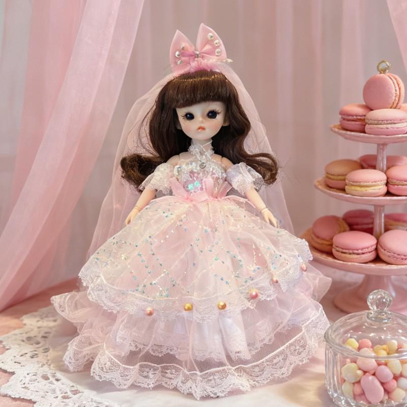 30cm Lolita Doll Outfit Set 6-Point BJD Dolls Clothes Only Non-Plush Toy Girls Ages 4-6