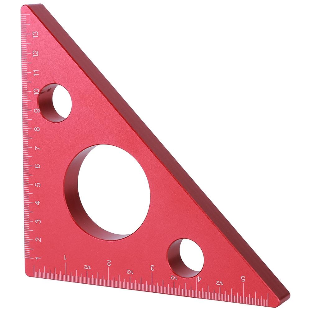 5in13cm Right Angle Triangle Height Ruler Aluminum Alloy Carpenter Measuring Tool