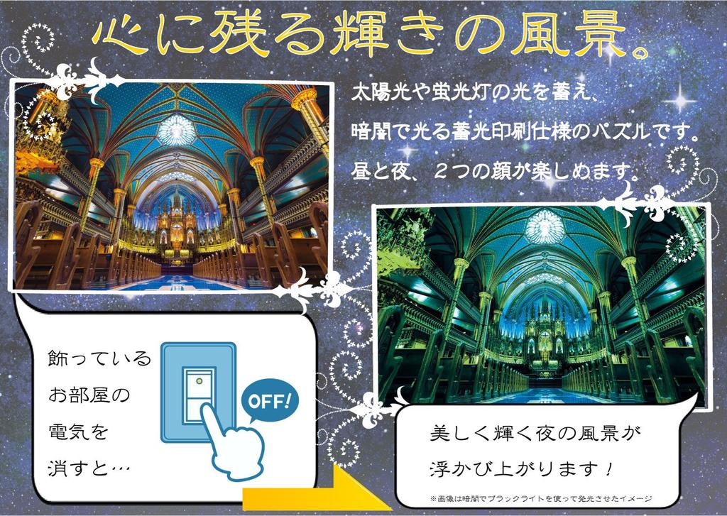 1000-Piece Illuminated Jigsaw Puzzle: Become a Puzzle Master Shining Notre Dame Cathedral - Canada (50x75cm)