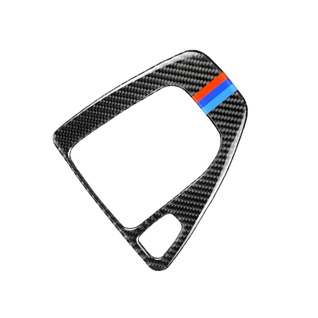 Carbon Fiber Car Interior Gear Shift Panel Cover Decorative Stickers Decal For BMW E90 E92 E93 3 Series 2005-2012