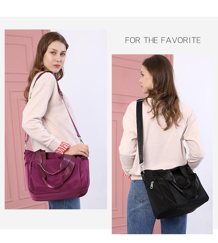 Stylish and Versatile Large-Capacity Women's Nylon Tote Bag - Lightweight Shoulder and Crossbody Design