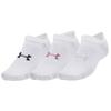 Under Armour Ankle Socks Unisex 3 Pack White 1382623-100