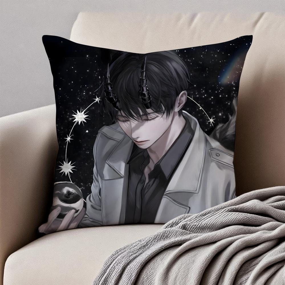 Korean Anime O-Omniscient Reader'S Viewpoint Cushion Cover Pillowcase Anti-Dustmite Invisible Zipper Short Plush Sofa Cushion