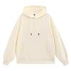 Solid Color Cotton Blends Sweatshirt Zipper Loop Knit Hooded Cardigan Jacket Loose Hoodie Team Uniform Work Advertising Hoodies Coat