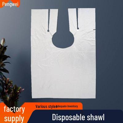 Disposable Plastic Hair Coloring and Perming Cape for Barber Shop