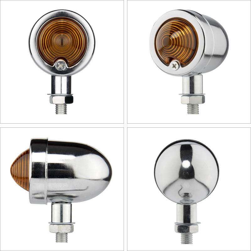 Motorcycle Turn Signal Light Indicator Amber Blinker Lamp For Honda For Yamaha Cafe Racer Mini Universal 12V 10MM Turn Signals