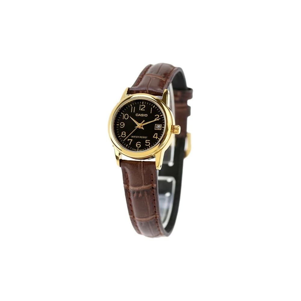 Casio Cheap Casio Standard Quartz Women s Wristwatch LTP-V002GL-1B Black Gold Tone