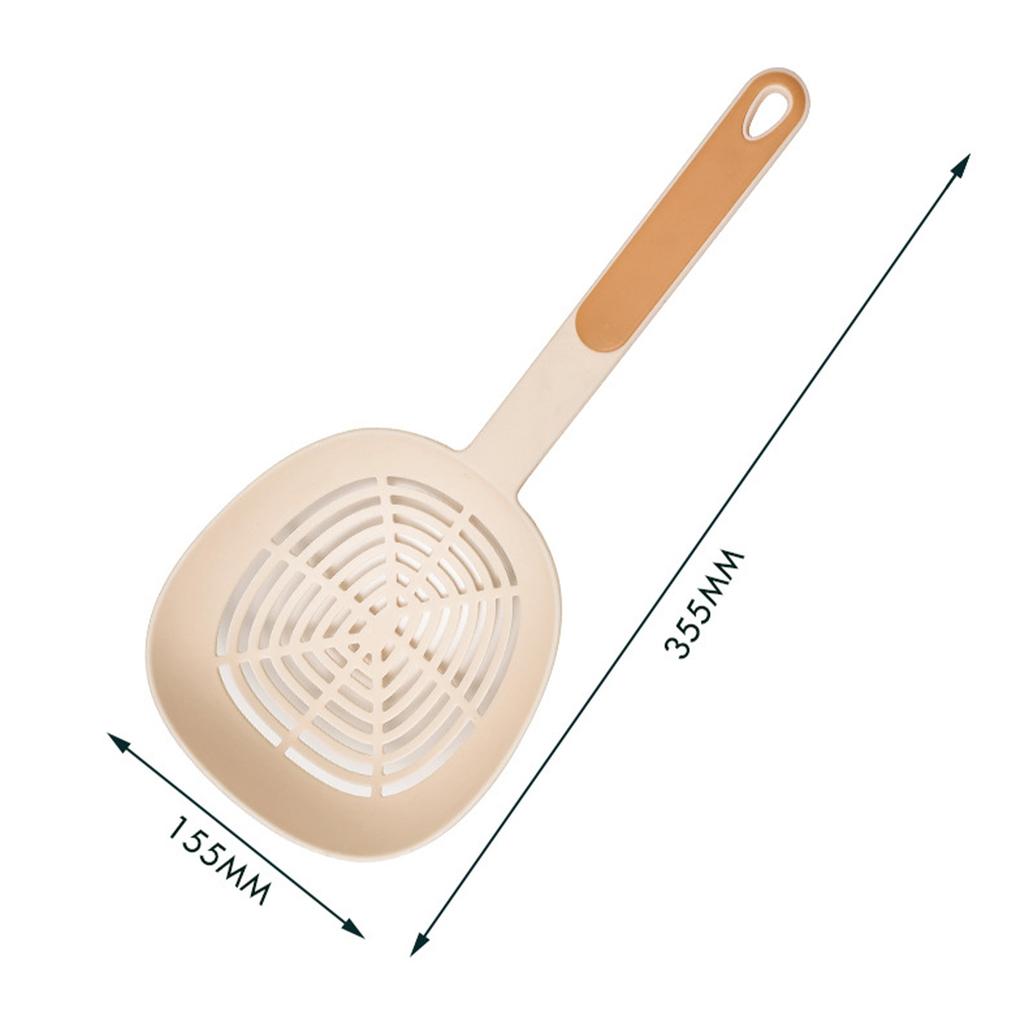 Nylon Skimmer Spoon Professional Food Grade Heat Resistance Draining Large Capacity Strainer Spoon for Kitchen