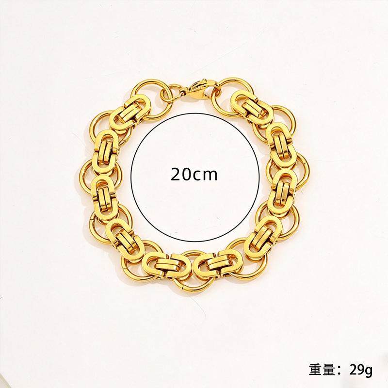 European and American light luxury high-end gold bracelet girls fashion trend high value titanium steel bracelet does not fade jewelry