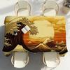 Japanese Great Wave Art Table Cloth Party Decor Dining Room Home Kitchen Patios Waterproof Stain-Proof Table Cloth