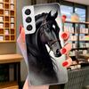 Animal Black Horse Cover Phone Case For Samsung Galaxy S26 S25 Edge S24 Ultra S23 S22 Plus S21 S20 FE Soft Fundas Shell Galaxy S