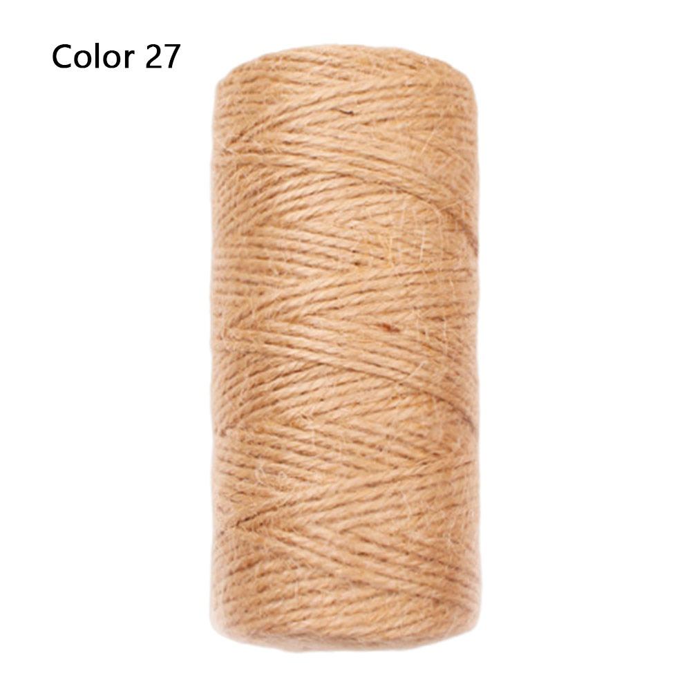 1Roll New 2mm Dia Colorful Hemp Rope DIY 100Meters Craft Decoration Rope Handmade Weaving Tying Tag Cord Kindergarten
