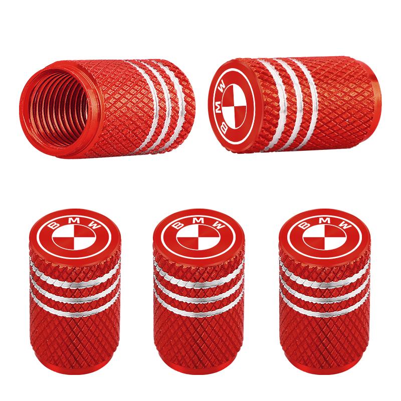 D5FG-97 4pcs Car Wheel Tire Valve Caps laser Wheel Tire Stem Valve Cap Covers For BMW E90 E91 E92 E93 X1 X3 X5 X6 X7 Accessories FLUTW1