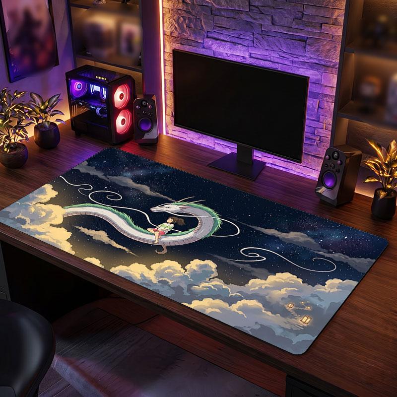 Big Mouse PadSpirited Away Extended Soft Desk Mat Gaming Office Computer Table Decor Mat