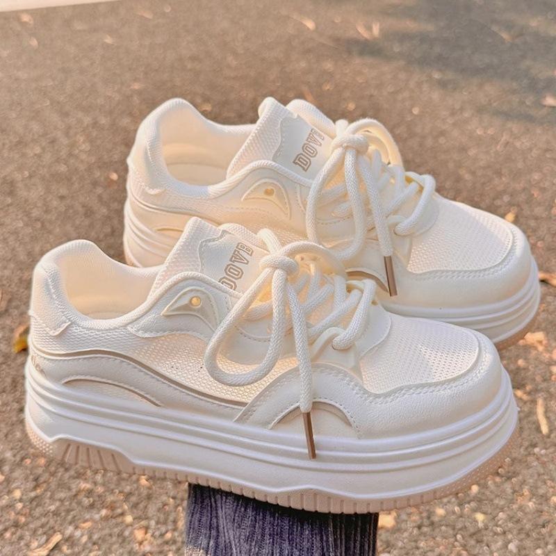 Platform white shoes women's summer sports shoes mesh breathable casual shoes children