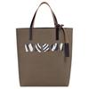 Color-Block Leather Shopping Tote Women Handbags Black SHMQ0025A2-P4572-Z2P68