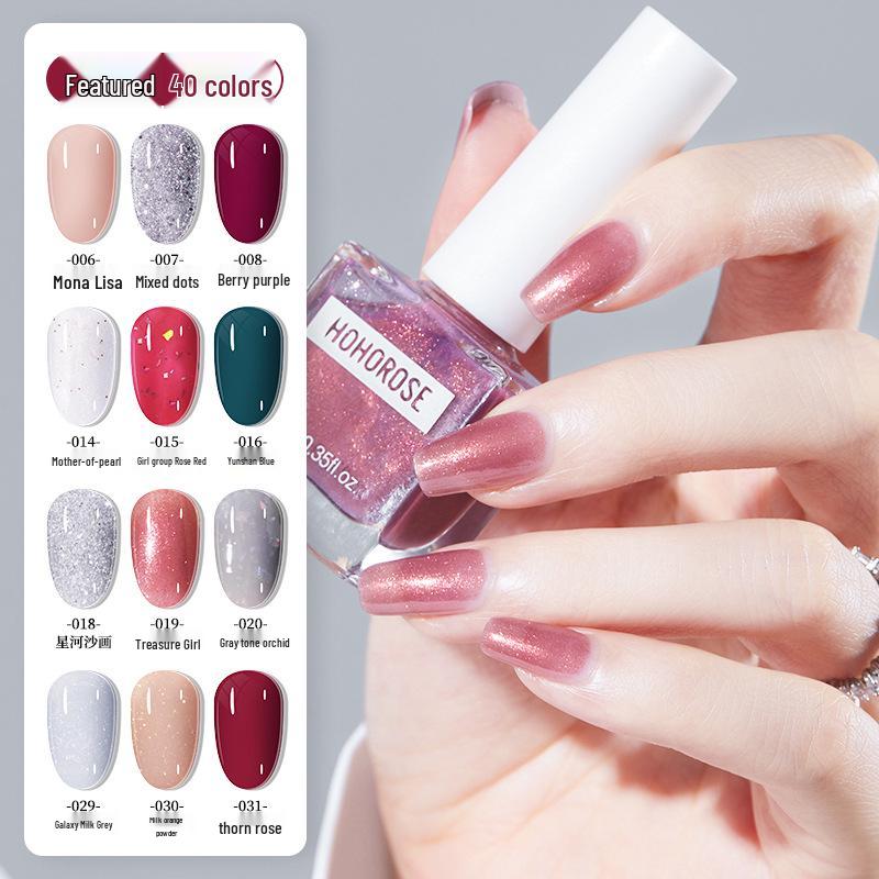 HOHOROSE Quick-Dry Water-Based, Peelable Nail Polish, 10ml, Perfect for Students