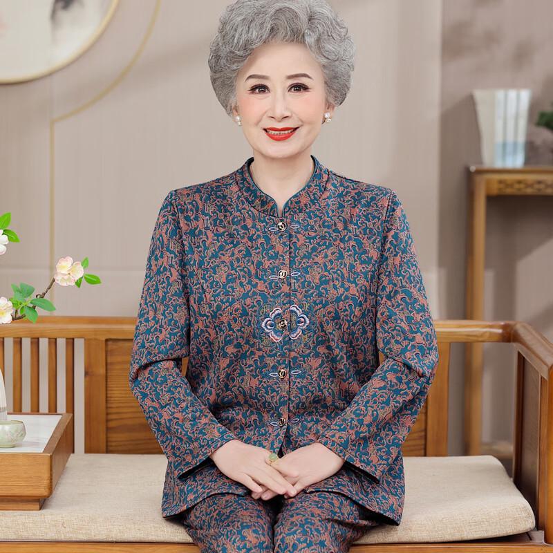 MooOU Elderly Women's Casual Spring Autumn Outfit Set