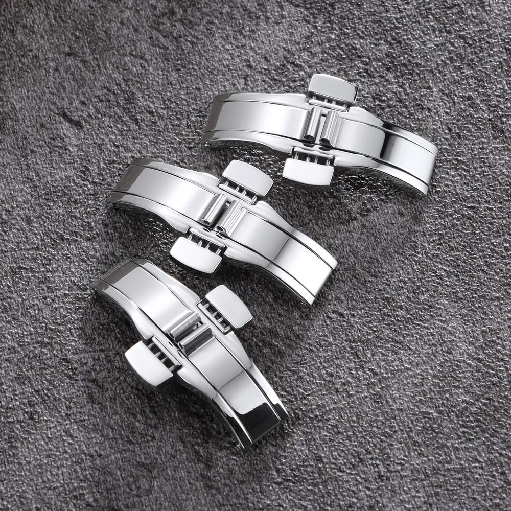 Für Tissot 1853 T035617 T035439 Edelstahl-Uhrenschließe Schmetterlingsfaltschließe Uhrenarmbandschließe Metall-Uhrenknopf Armbandzubehör
