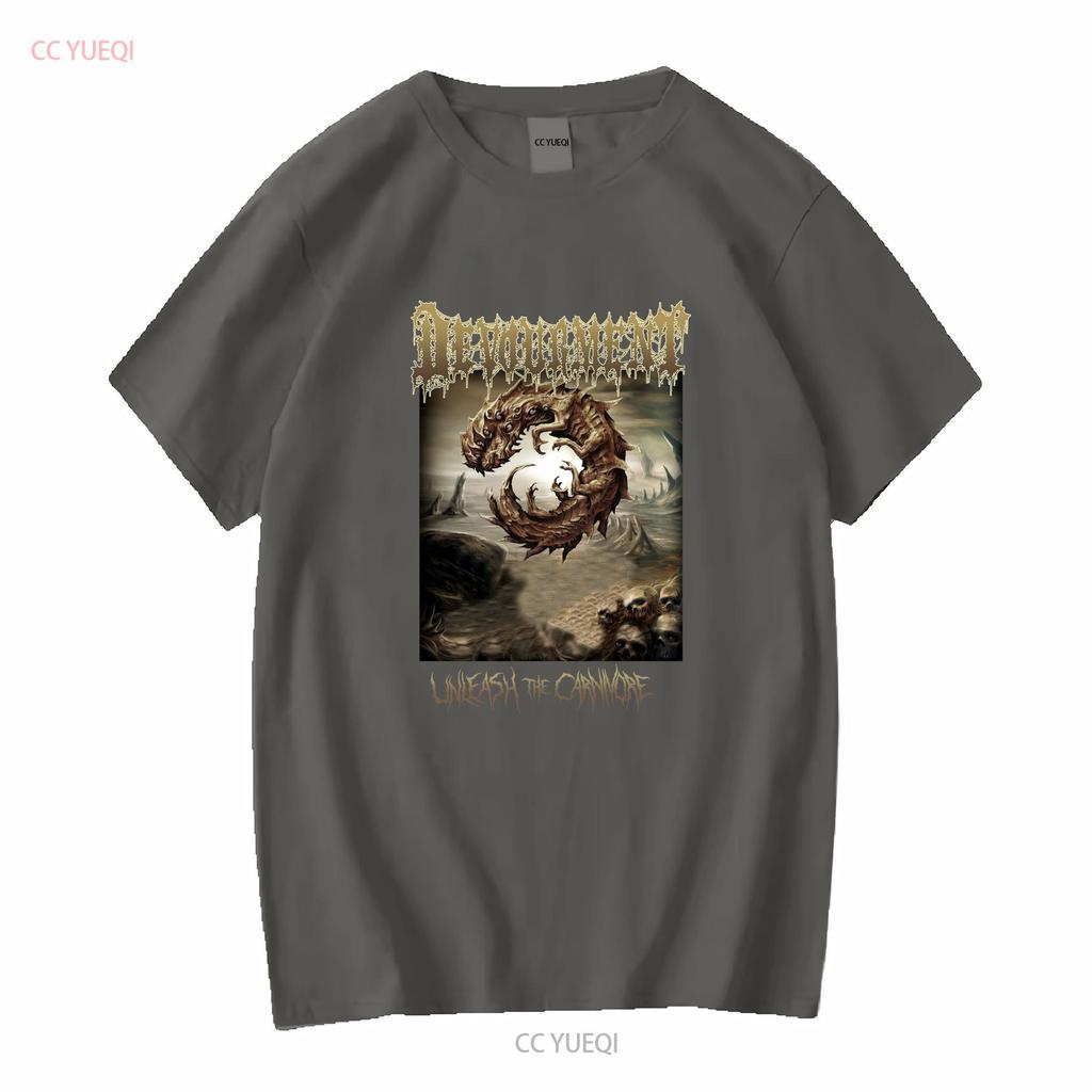 Devourment Unleash The Carnivore Koszulka Czarna Męska S do 3XL PM904 vintage Sprana męska Oddychająca Wszechstronna Miękka Unisex Codzienna
