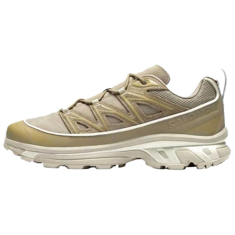 SALOMON XT 6 Shock Absorbers Slip Resistant Abrasion Resistant Low top Casual Shoes Unisex Brown Gray Apricot Greige Sneakers 475745