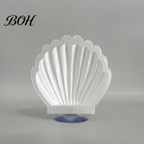 Betta Vis Habitat Accessoire Hangmat Schelp, met Zuignap, Rustplek Platform, Aquarium om te Slapen Verbergen Spelen Schelpvorm