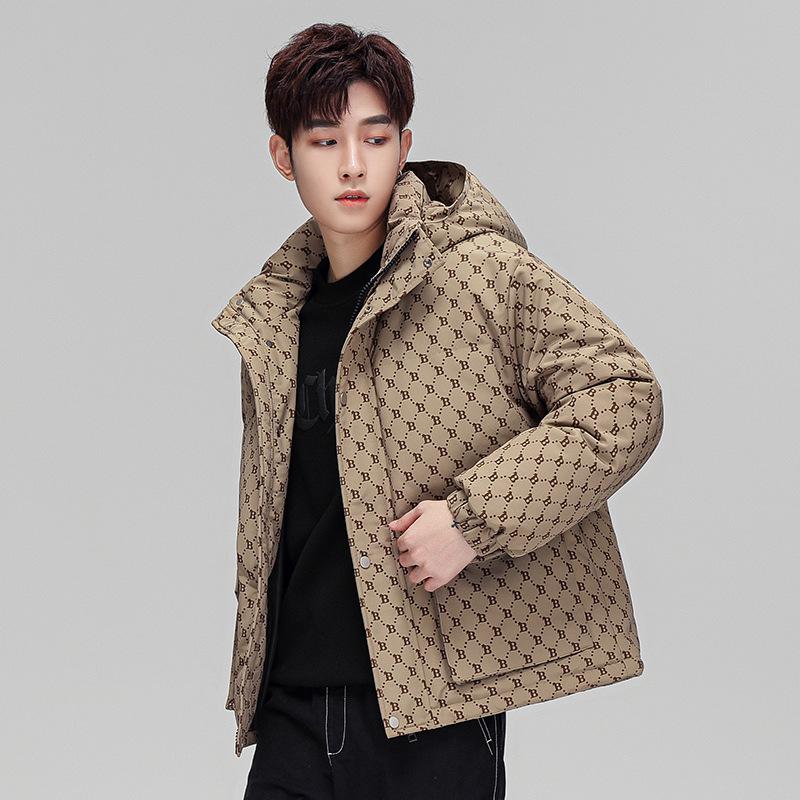 

Зимняя одежда для пары Пуховик с капюшоном Мужской и женский Зимний Повседневный Утепленный Пуховик Мужской Стиль XXXL хаки