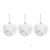3 Pcs Christmas Glitter Petal Foam Balls Pendant Mini Christmas Hanging Decoration for Christmas Tree Doors Fireplaces