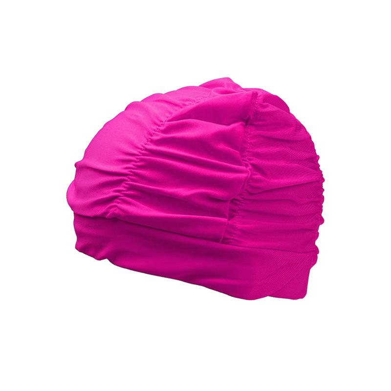 Printed Pleated Elastic Swim Cap Flower Breathable Comfortable Swimming Cap Adult Swim Cap