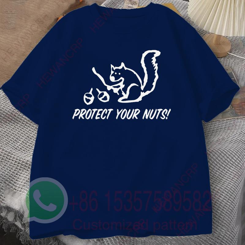 Protect Your Nuts Mens Tshirt Summer Tracksiut Oneck Pullovers Shortsleeved Top Harajuku Cotton Sweatshirt Casual Streetwear