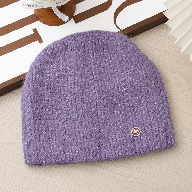 

Осенне-зимняя шапка-бини, флисовая шапка, вязаная шерстяная шапка для людей среднего и пожилого возраста, женская зимняя вязаная шерстяная шапка, ветрозащитная шапка для путешествий на открытом воздухе One Size