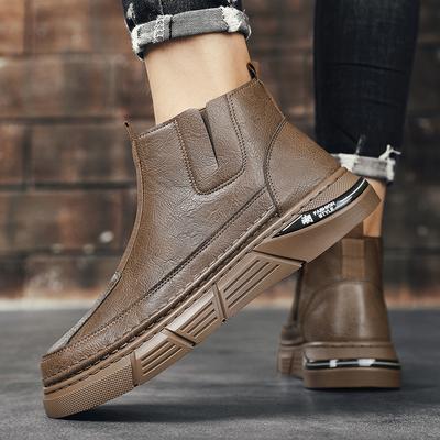 2024 Fashion Men's High Top Casual Shoes Fashionable Chelsea Men's Boots