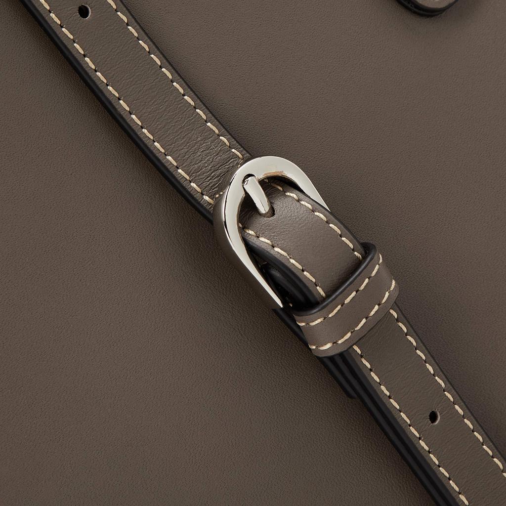 Leather x Cotton Canvas Different Materials Combination 2way Tote Greige [Rabaga Jerry] B01-05-01