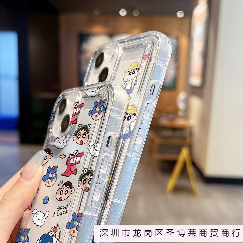 Applicable to Apple 14 protective case creative iPhone13promax mobile phone case 15 cartoon personality transparent anti-drop soft