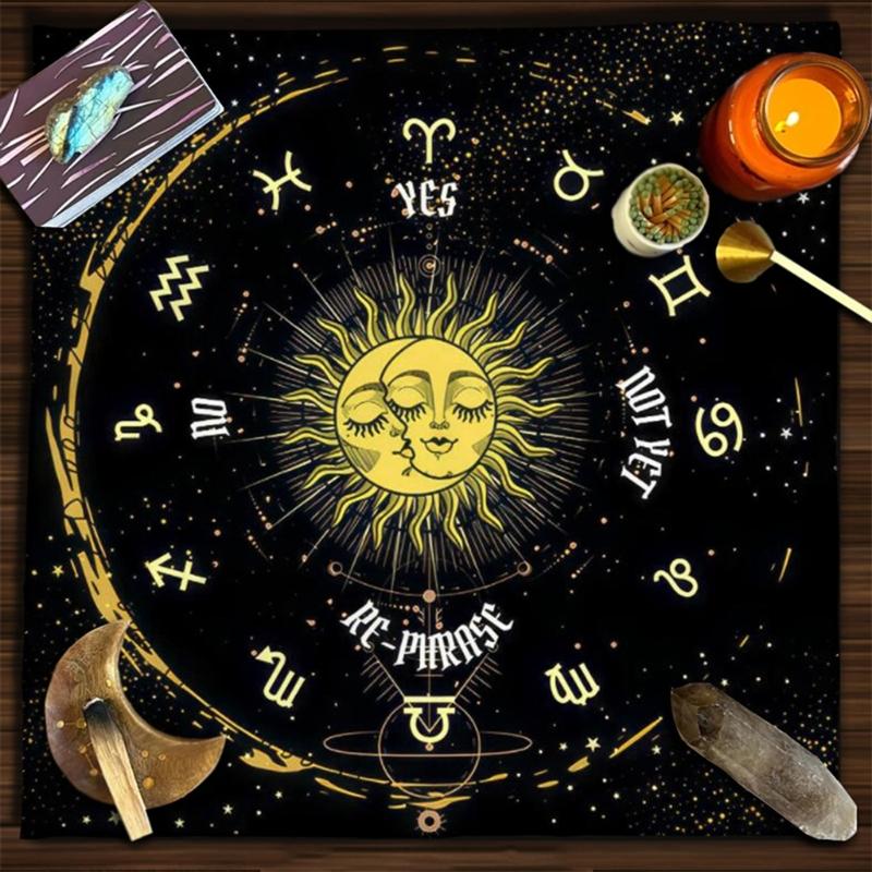 Tarot Card Tablecloth Altars Cloth 12 Constellations Tablecloth Home Decors