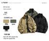 2025 Men's Stand-Collar Solid Color Jacket: Hong Kong Style, Casual Plus Size, Thin Military-Industrial Coat