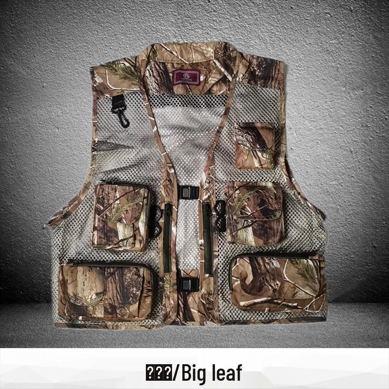 Men's Breathable Multi-Pocket Workwear Vest - Customizable Logo for Outdoor Volunteers