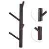 Punch Free Wall Mounted Coat Rack Towel Hanger Tree Branch Shaped Hat Rack for Living Room(Brown 4
