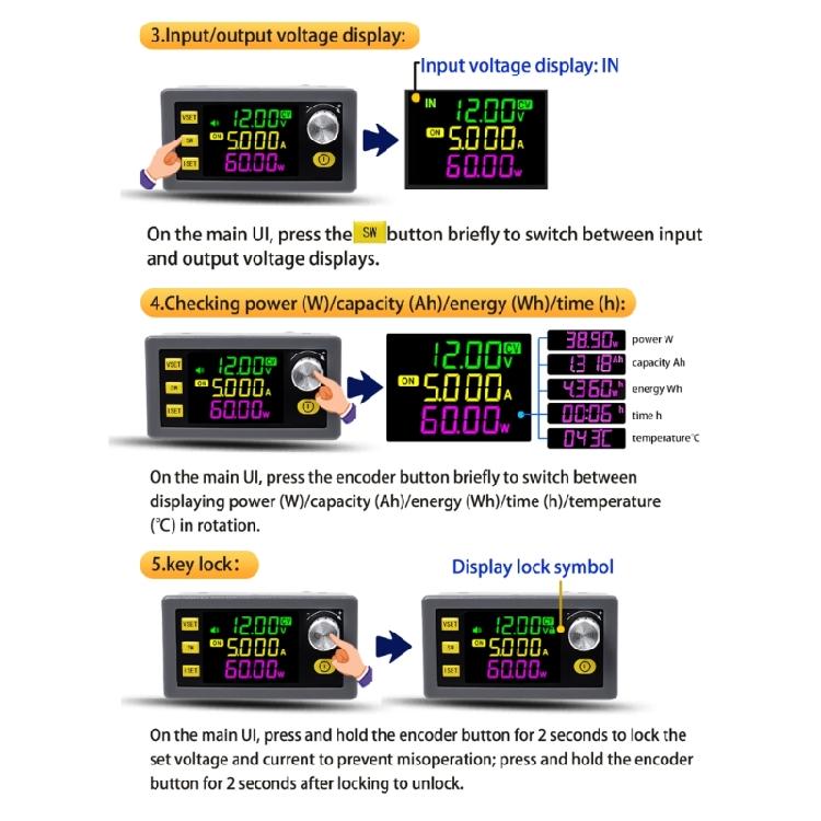 Adjustable Direct Current Bucking Converter Reduced Voltage Regulator Power Module 6-36V To 0-36V Voltage Stabilizer