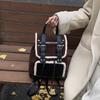 Autumn and winter retro matte drawstring backpack women's new lamb wool splicing texture portable backpack