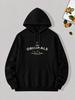 Unisex Hoodie, Casual Daily Wear, The Originals Authentic Label Graphic Print, Pullover Sweatshirt, Streetwear Style, Fall Winter Season, Kangaroo Poc
